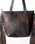 American Darling ADBGZ396A Tote Hand Tooled Hair On Genuine Leather Women Bag Western Handbag Purse