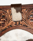 American Darling Wallet Hand Tooled Hair on Genuine Leather Western Women Bag | Handbag Purse Wristlet Travel Clutch