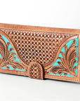 American Darling Wallet Hand Tooled Genuine Leather Women Bag Western Handbag Purse