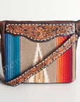 American Darling ADBGA185 Large Crossbody Hand Tooled Saddle Blanket Genuine Leather Women Bag Western Handbag Purse