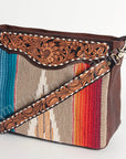 American Darling ADBGA185 Large Crossbody Hand Tooled Saddle Blanket Genuine Leather Women Bag Western Handbag Purse