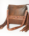 American Darling Cross Body Hand Tooled Hair On Genuine Leather Women Bag Western Handbag Purse