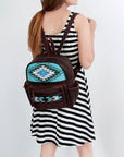 American Darling Saddle Blanket Genuine Leather Women Bag Western Handbag Purse