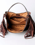 American Darling HOBO Hand Tooled Hair-on Genuine Leather women bag western handbag purse