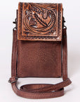 American Darling CELL PHONE HOLDER Hand Tooled Hair-on Genuine Leather women bag western handbag purse
