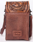 American Darling CELL PHONE HOLDER Hand Tooled Hair-on Genuine Leather women bag western handbag purse
