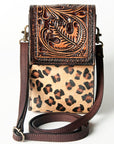 American Darling CELL PHONE HOLDER Hand Tooled Hair-on Genuine Leather women bag western handbag purse