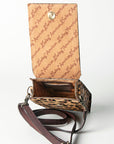 American Darling CELL PHONE HOLDER Hand Tooled Hair-on Genuine Leather women bag western handbag purse