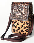 American Darling CELL PHONE HOLDER Hand Tooled Hair-on Genuine Leather women bag western handbag purse