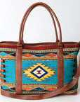American Darling ADBG715 Tote Saddle Blanket Genuine Leather Women Bag Western Handbag Purse