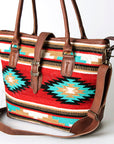 American Darling ADBG723 Tote Saddle Blanket Genuine Leather Women Bag Western Handbag Purse