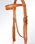 Hilason American Leather Horse Browband Headstall Working Tack Tan