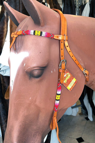 Hilason American Leather Horse Browband Headstall Working Tack Brown