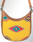 American Darling ADBG726 Large Crossbody Saddle Blanket Genuine Leather Women Bag Western Handbag Purse