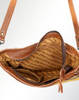 American Darling ADBG726 Large Crossbody Saddle Blanket Genuine Leather Women Bag Western Handbag Purse