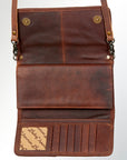 American Darling ADBG486A Wallet Hand Tooled Genuine Leather Women Bag Western Handbag Purse