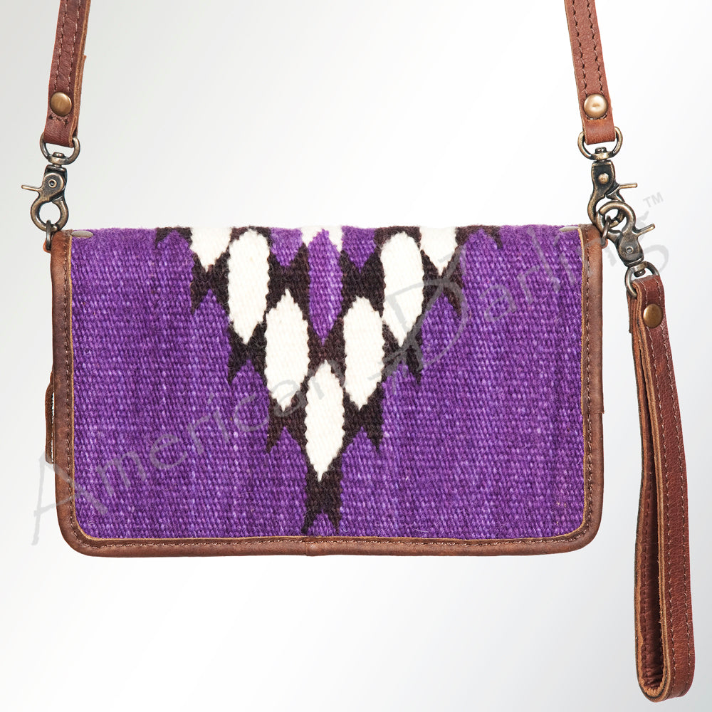 American Darling Organiser Saddle Blanket Genuine Leather Women Bag Western Handbag Purse