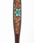 HILASON Western Horse Floral Headstall Breast Collar One Headstall American Leather Tack Set
