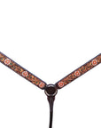 HILASON Western Horse Floral Headstall Breast Collar One Headstall American Leather Tack Set
