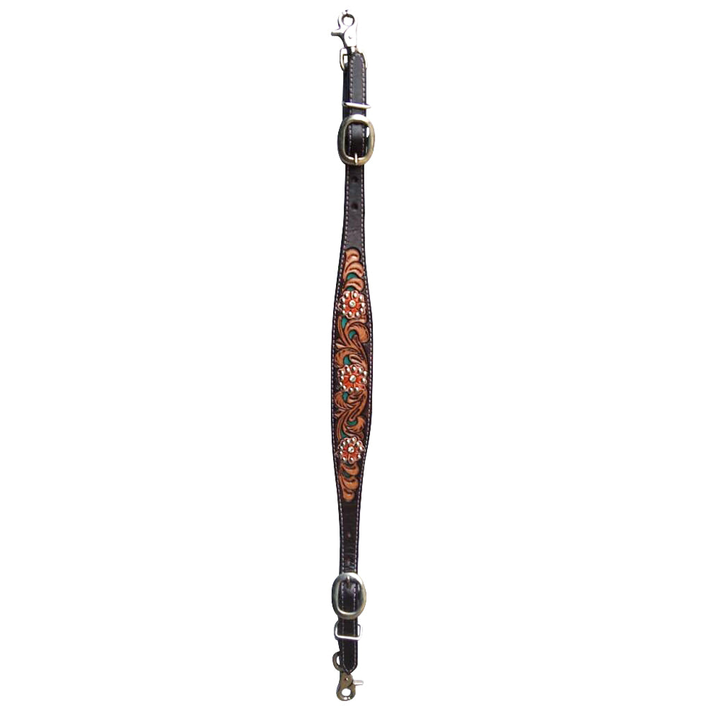 HILASON Western Horse Floral Headstall Breast Collar One Headstall American Leather Tack Set