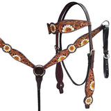 Hilason Braided Poly Barrel Racing Contest Reins Flat 1" X 8Ft Red