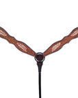 HILASON Western HorseHeadstall Breast Collar One Headstall American Leather Tack Set