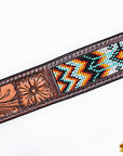 HILASON Western Horse Floral Headstall Breast Collar One Headstall Spur Strap Wither Strap American Leather Tack Set