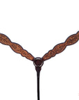 HILASON Western Horse Floral Headstall Breast Collar One Headstall American Leather Tack Set