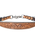 HILASON Western Horse Floral Headstall Breast Collar One Headstall Spur Strap Wither Strap American Leather Tack Set