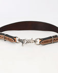 HILASON Western Horse Floral Headstall Breast Collar One Headstall American Leather Tack Set