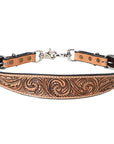 HILASON Western Horse Floral Headstall Breast Collar One Headstall American Leather Tack Set