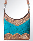 GIBGX207 American Darling Hand Tooled Hair On Genuine Leather Women Bag Western Handbag Purse