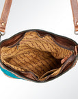 GIBGX207 American Darling Hand Tooled Hair On Genuine Leather Women Bag Western Handbag Purse