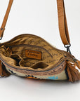American Darling Cross Body Hand Tooled Saddle Blanket Genuine Leather Women Bag Western Handbag Purse