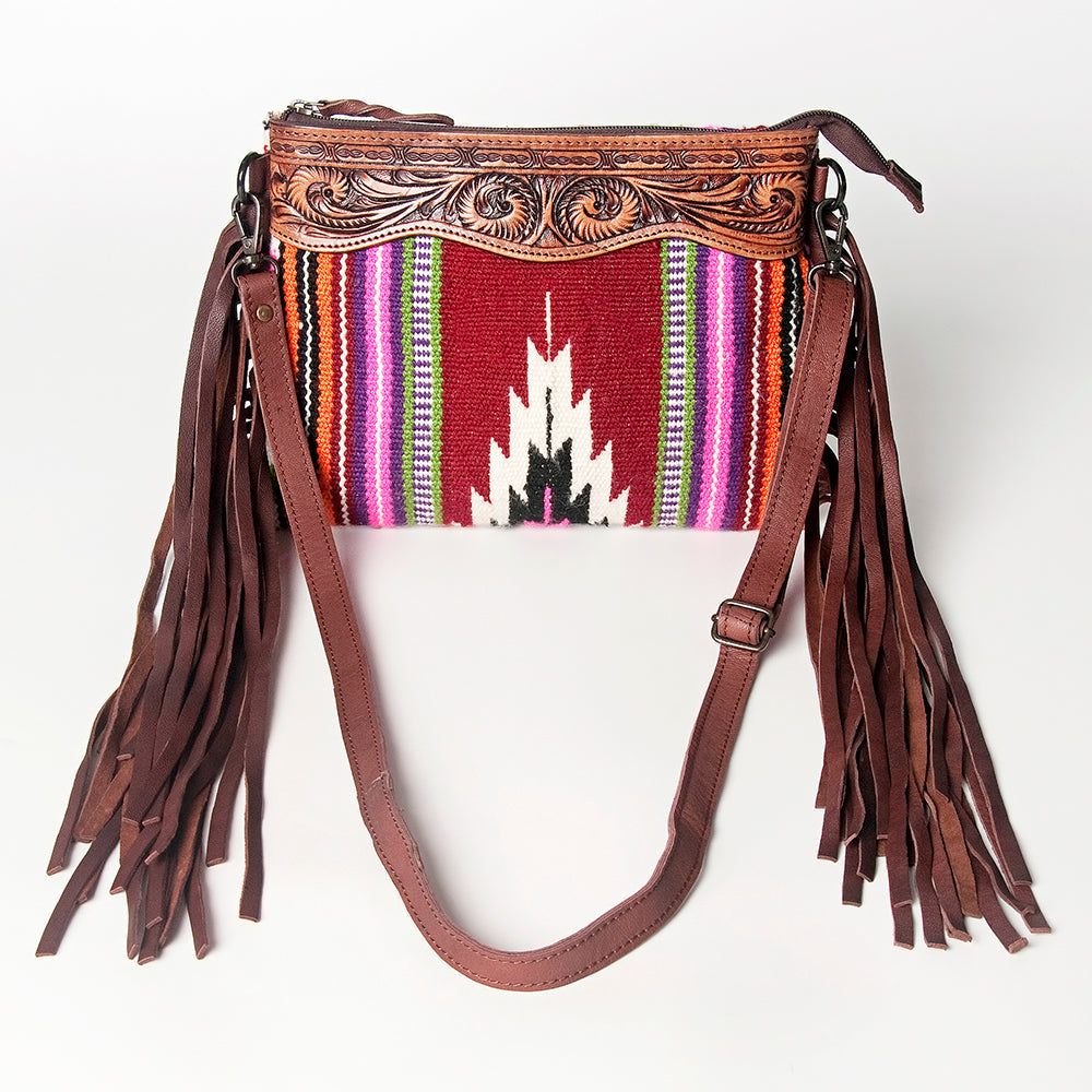American Darling Cross Body Hand Tooled Saddle Blanket Genuine Leather Women Bag Western Handbag Purse