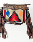 American Darling Cross Body Hand Tooled Saddle Blanket Genuine Leather Women Bag Western Handbag Purse