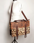 American Darling Tote Hand Tooled Hair On Genuine Leather Women Bag Western Handbag Purse