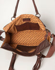 American Darling Tote Hand Tooled Hair On Genuine Leather Women Bag Western Handbag Purse