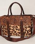 American Darling Tote Hand Tooled Hair On Genuine Leather Women Bag Western Handbag Purse
