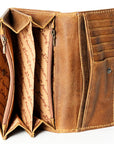 American Darling Wallet Hand Tooled Genuine Leather Women Bag Western Handbag Purse