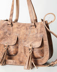American Darling ADBG746 Tote Genuine Leather Women Bag Western Handbag Purse