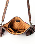 American Darling ADBGZ421 Signature Crossbody Hand Tooled Saddle Blanket Genuine Leather Women Bag Western Handbag Purse