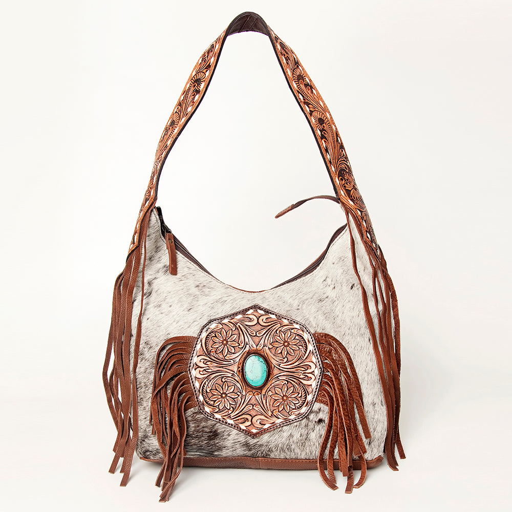 American Darling Hobo Hair On Genuine Leather Women Bag Western Handbag Purse