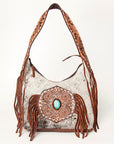 American Darling Hobo Hair On Genuine Leather Women Bag Western Handbag Purse