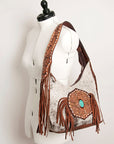 American Darling Hobo Hair On Genuine Leather Women Bag Western Handbag Purse