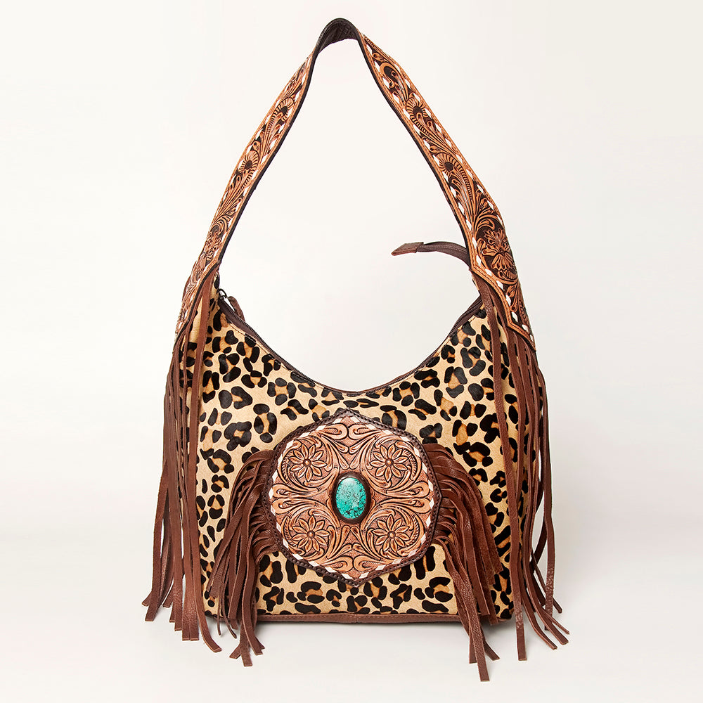 American Darling Hobo Hair On Genuine Leather Women Bag Western Handbag Purse