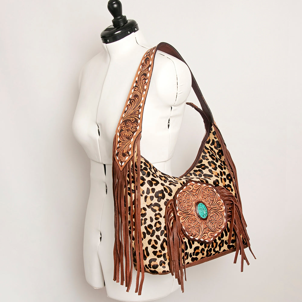 American Darling Hobo Hair On Genuine Leather Women Bag Western Handbag Purse