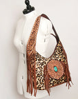 American Darling Hobo Hair On Genuine Leather Women Bag Western Handbag Purse