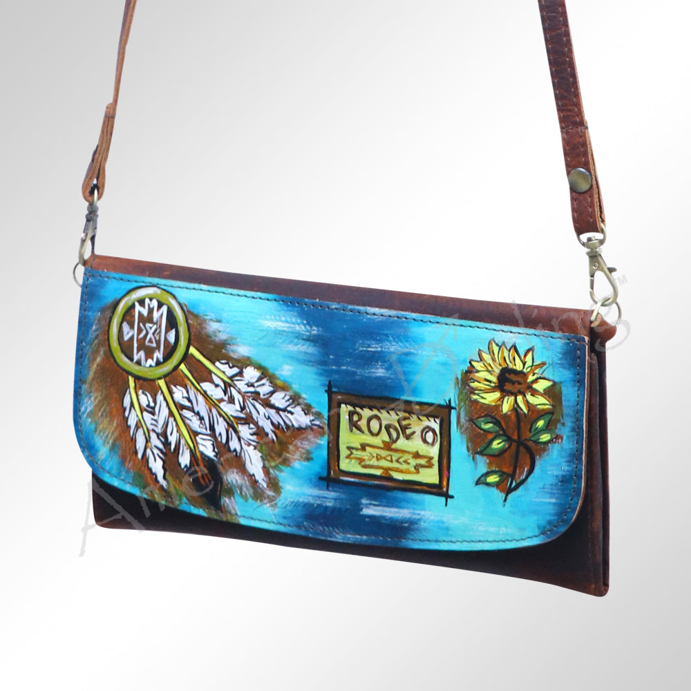 American Darling Wallet Genuine Leather Women Bag Western Handbag Purse