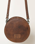 American Darling Canteen Bag Hand Tooled Hair on Genuine Leather Western Women | Handbag Purse Travel Clutch